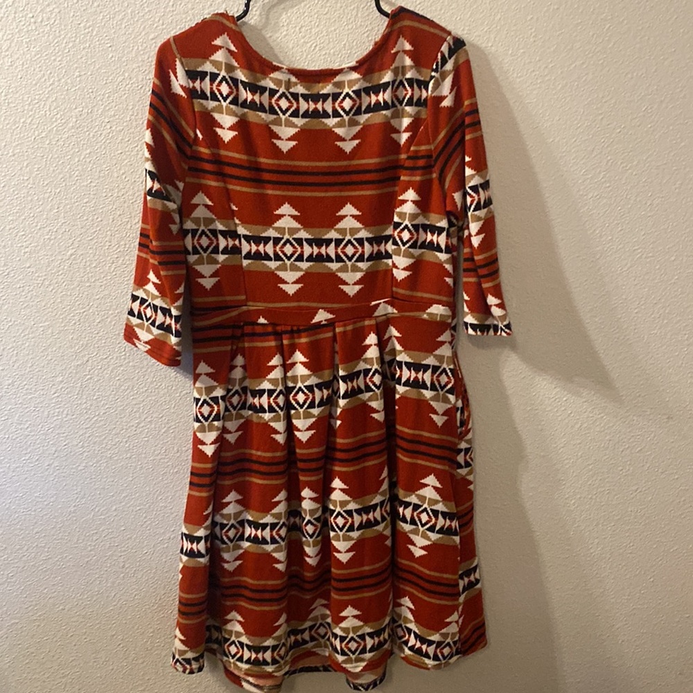 Reborn Aztec print dress with pockets size XL - Picture 5 of 6